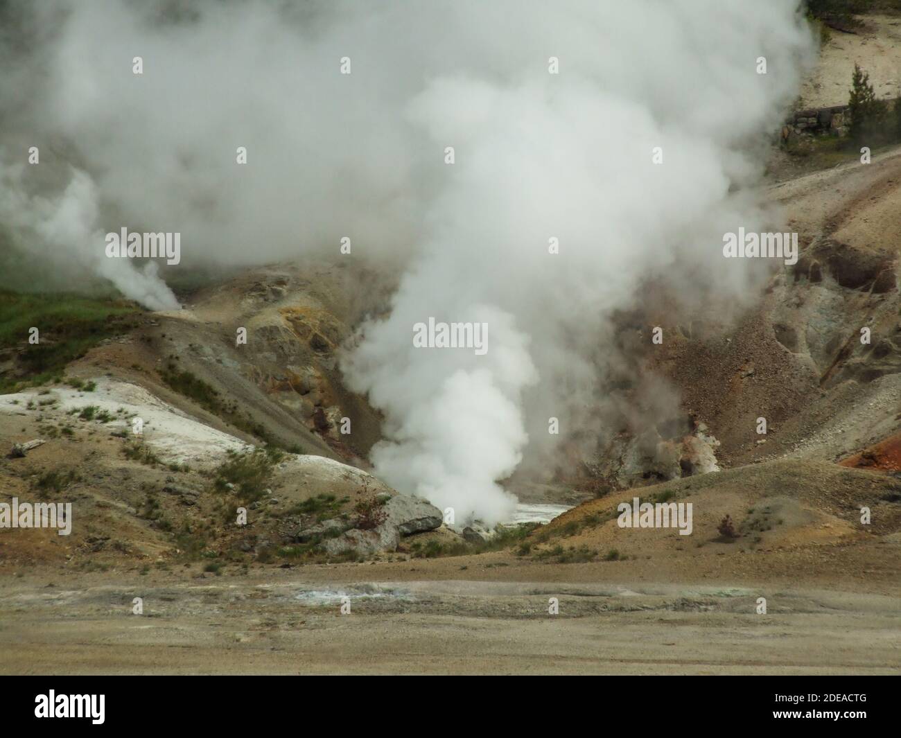 The Black Growler Steam Vent in the Porcelain Basin, Norris Geyser ...