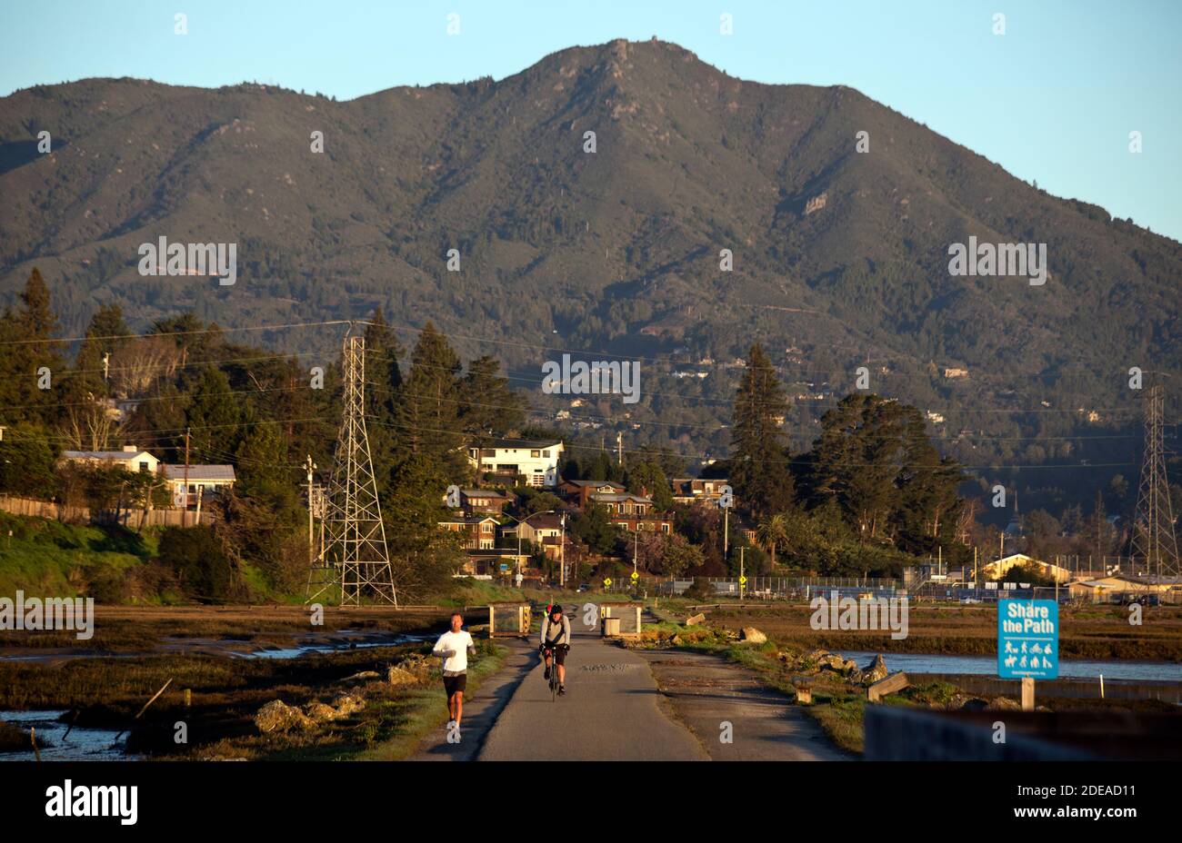 View of Mt Tamalpais in Marin County Stock Photo