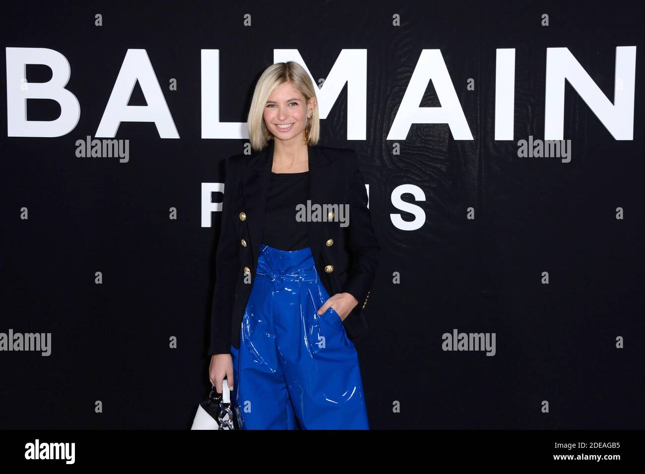Xenia Adonts attending the Balmain show as part of the Paris Fashion