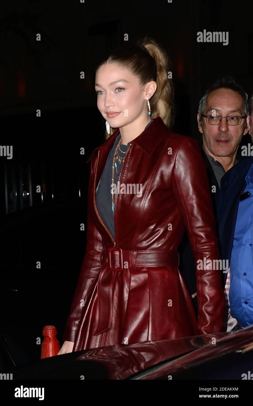 Gigi Hadid attending the Tommy Hilfiger TOMMYNOW Spring 2019 : Tommy x Zendaya  show as part of the Paris Fashion Week Womenswear Fall/Winter 2019/2020 at  the Theatre des Champs-Elysees in Paris, France