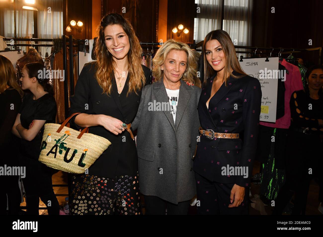 Laury Thilleman, fashion designer Sophie Mechaly and Iris Mittenaere