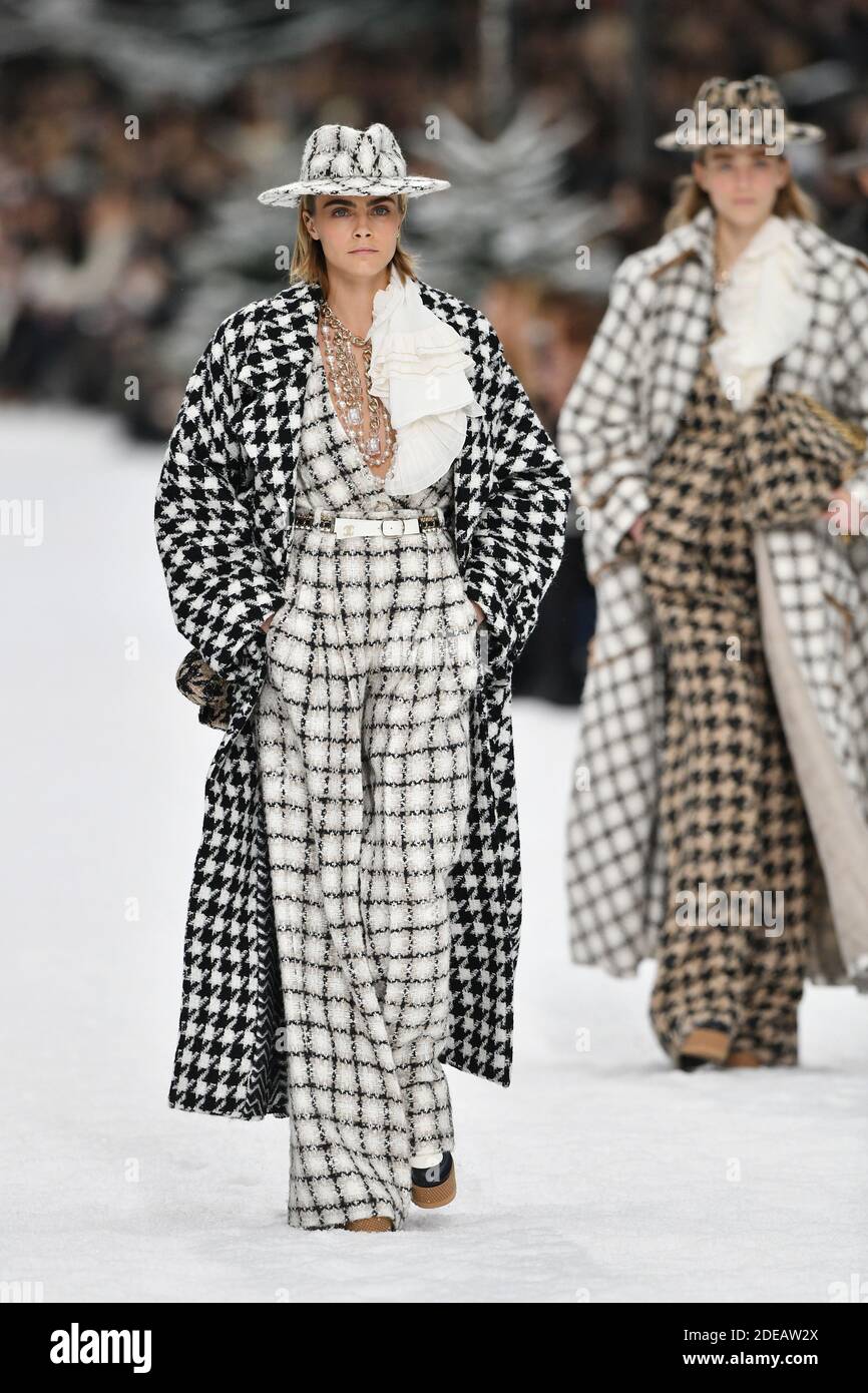 Cara Delevingne walks the runway during the Chanel show as part of the  Paris Fashion Week