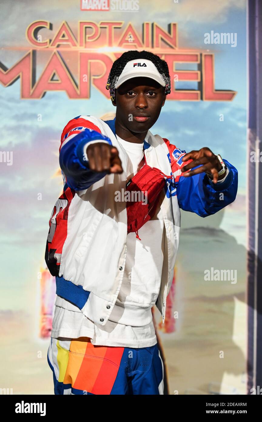 Youssoupha Diaby attending the Captain Marvel Premiere at the Grand Rex in  Paris, France on March 5, 2019. Photo by Julie Sebadelha/ABACAPRESS.COM  Stock Photo - Alamy