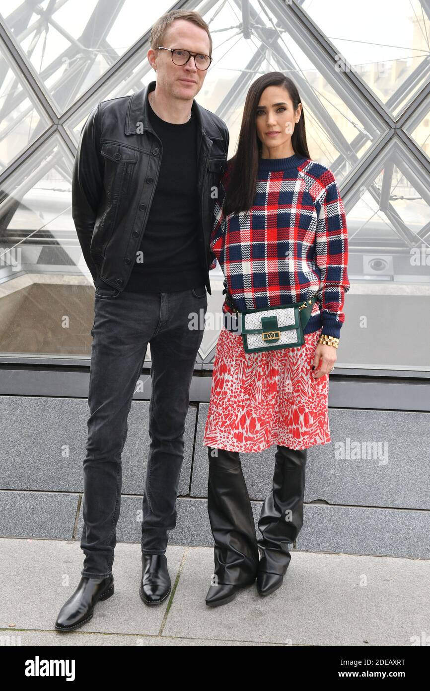 Jennifer Connelly and Paul Bettany make a beeline for Paris Fashion Week  ahead of Louis Vuitton show