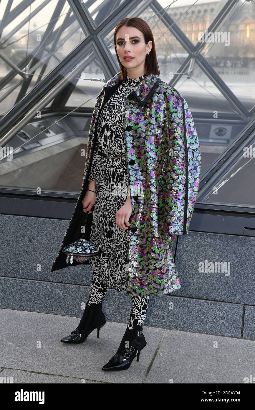 Emma Roberts attends the Louis Vuitton show as part of the Paris Fashion  Week Womenswear Fall/Winter 2019/2020 on March 05, 2019 in Paris, France.  Photo by Laurent Zabulon/ABACAPRESS.COM Stock Photo - Alamy