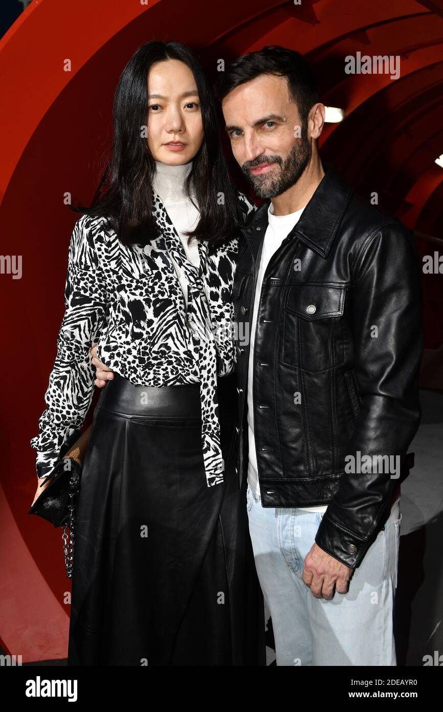 Bae Doona and Stylist Nicolas Ghesquiere pose after the Louis Vuitton show  as part of the Paris Fashion Week Womenswear Fall/Winter 2019/2020 on March  05, 2019 in Paris, France. Photo by Laurent
