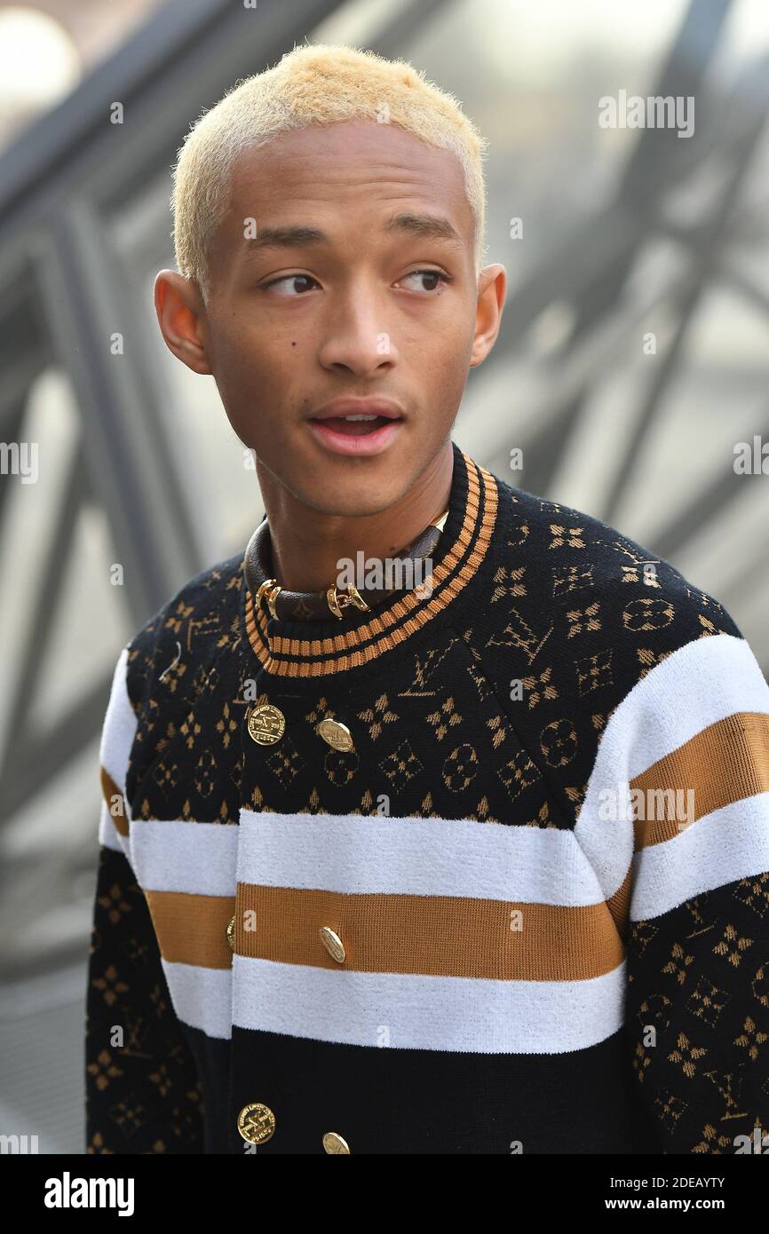 Jaden Smith attending the photocall before the Louis Vuitton show as part  of Paris Fashion Week Fall/Winter 2016/17 on march 09, 2016 in Paris,  France. Photo by Aurore Marechal/ABACAPRESS.COM Stock Photo 