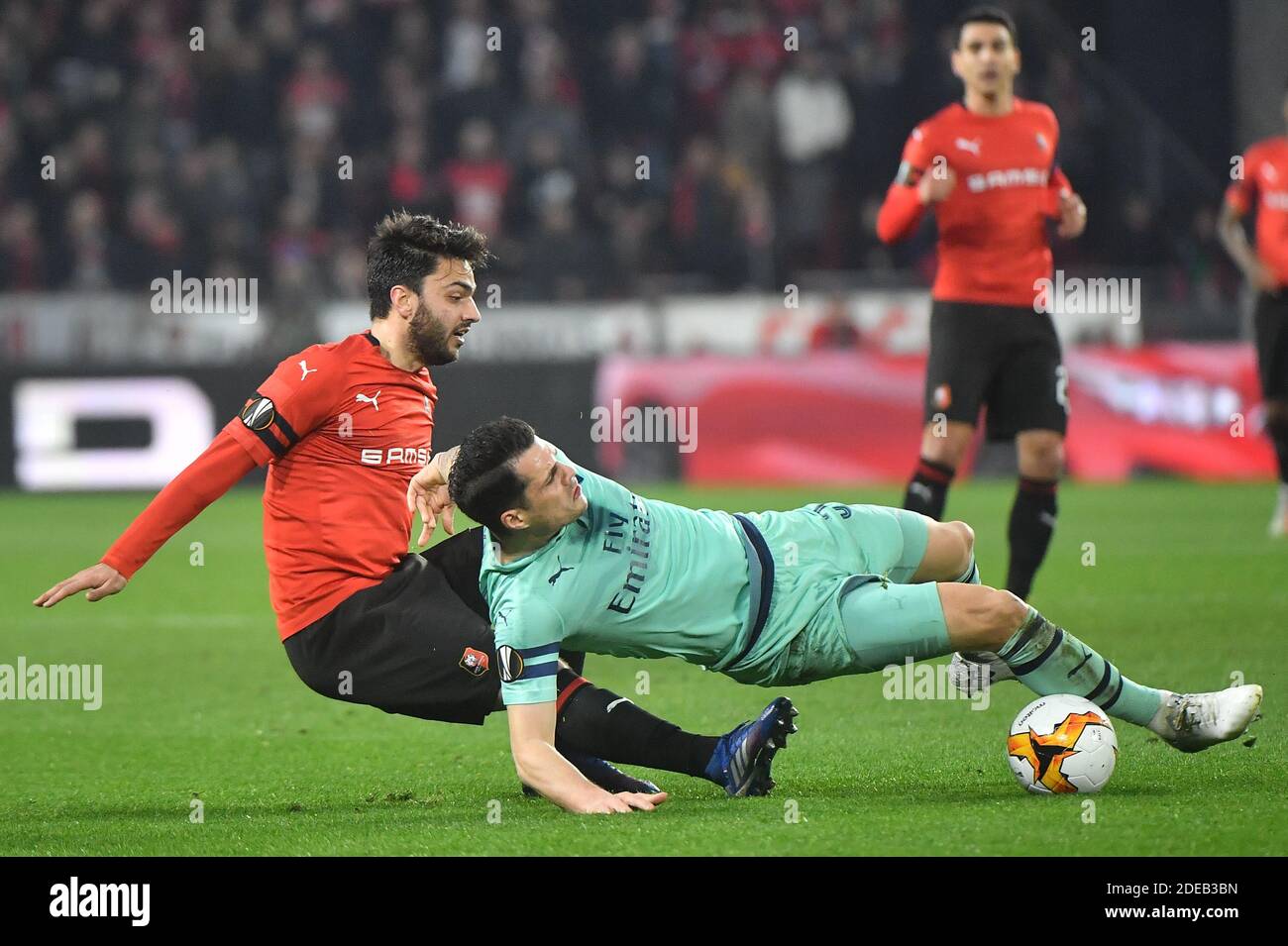 Rennes' Clement Grenier during the UEFA Europa League round of 32 second leg football match between Rennes and Arsenal FC at the at the Roazhon Park stadium in Rennes, France on March 7, 2019. photos by Christian Liewig/ABACAPRESS.COM Stock Photo