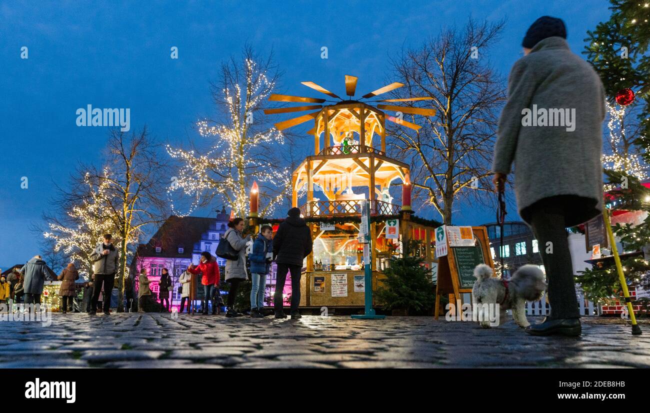 Bad Schwartau Germany. 26th Nov 2020. A large pyramid of the