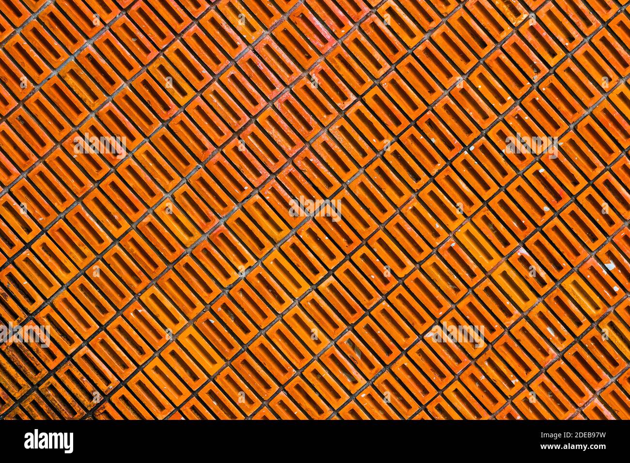 Orange brick wall pattern texture for background Stock Photo - Alamy