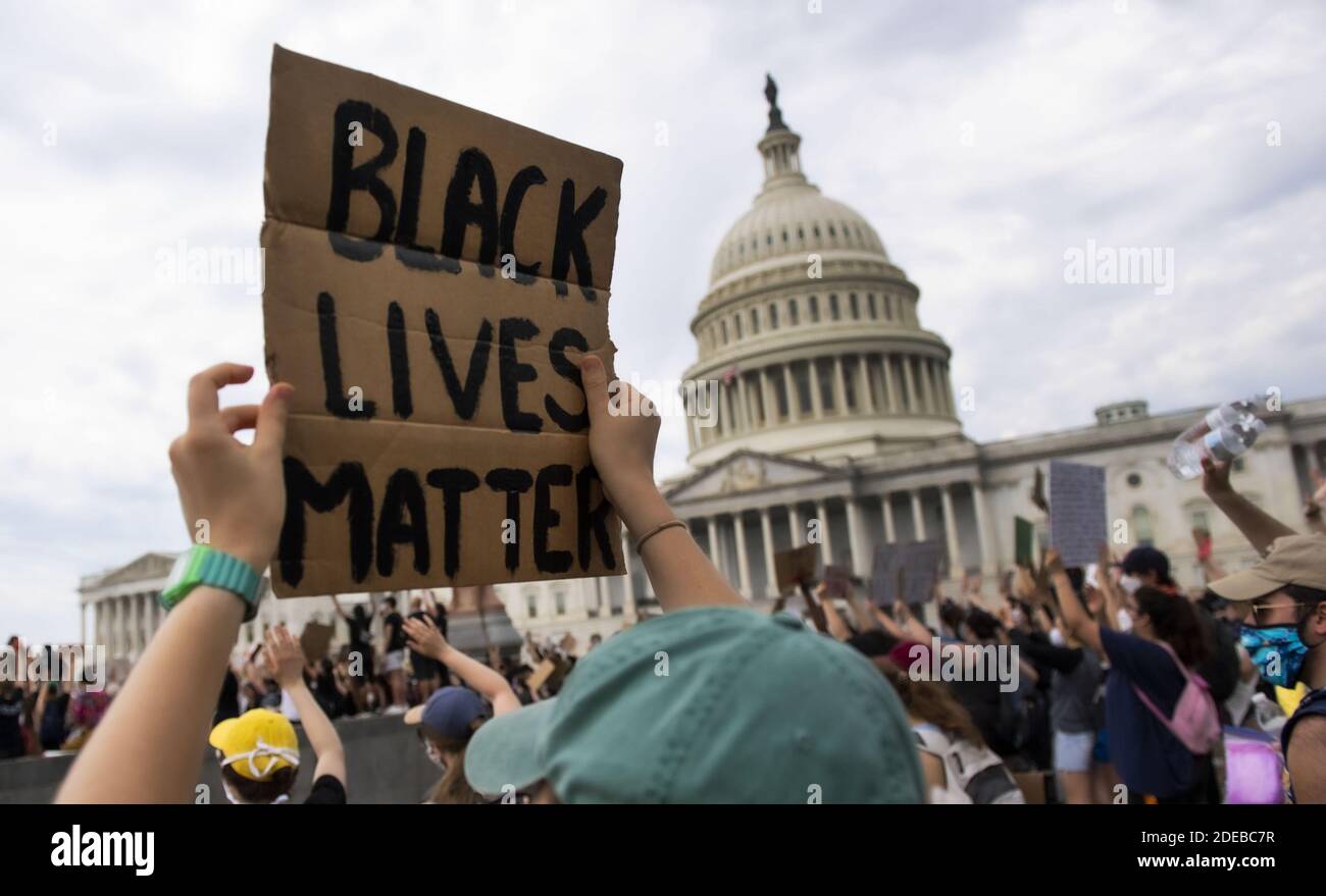 Protesters rally at the U.S. Capitol against police brutality and the death of George Floyd on Wednesday, June 3, 2020, in Washington, DC. Demonstrations continue around the country over the death of George Floyd, who was killed in police custody in Minneapolis on May 25. Photo by Kevin Dietsch/UPI Stock Photo