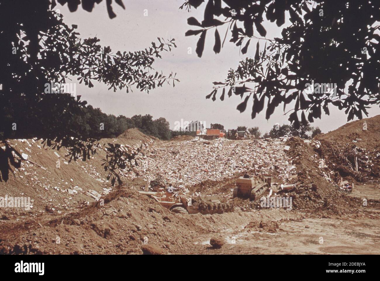 1970s Photo (1972) City sanitary landfill operation. This 40 acre