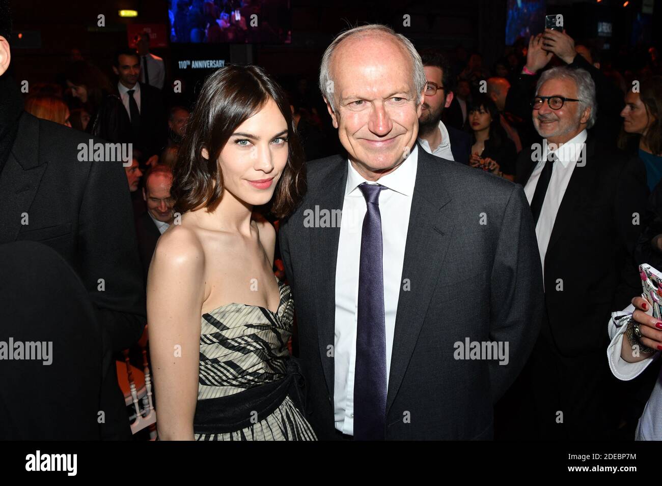 Alexa Chung and Jean-Paul Agon attend La French-Art Of Coloring, 110th