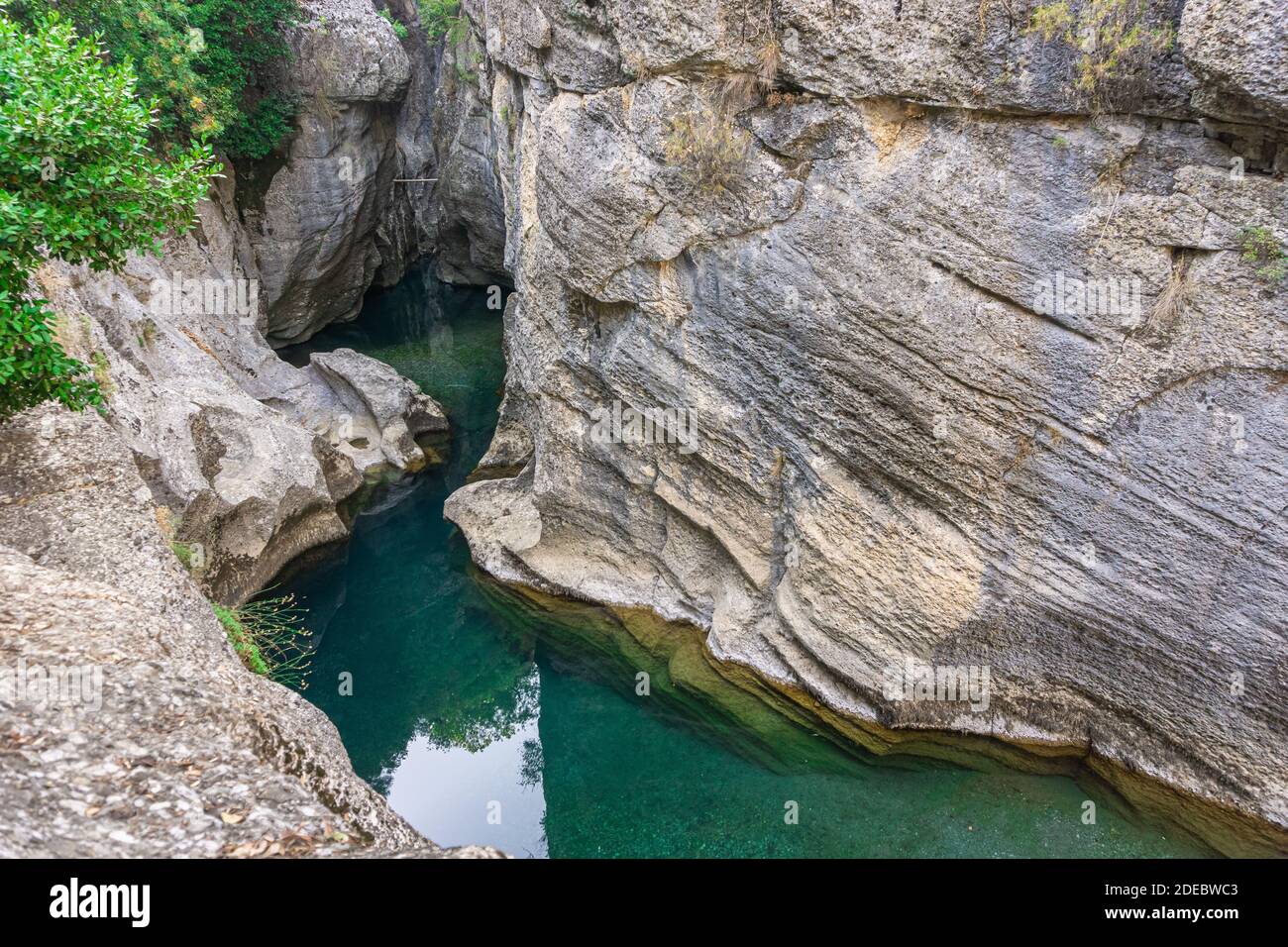 Amazing river landscape from Koprulu Canyon in Manavgat, Antalya, Turkey. Rafting tourism. Koprucay Stock Photo