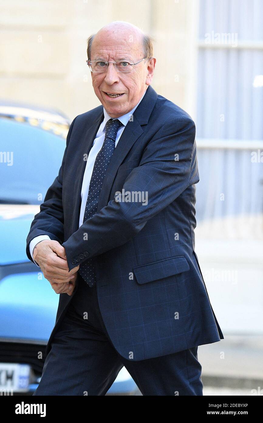 Senator of the Pas-de-Calais region, Jean-Marie Vanlerenberghe arrives at  the Elysee Presidential Palace on March 29, 2019 in Paris to attend a lunch  with French President and local elected of the northern