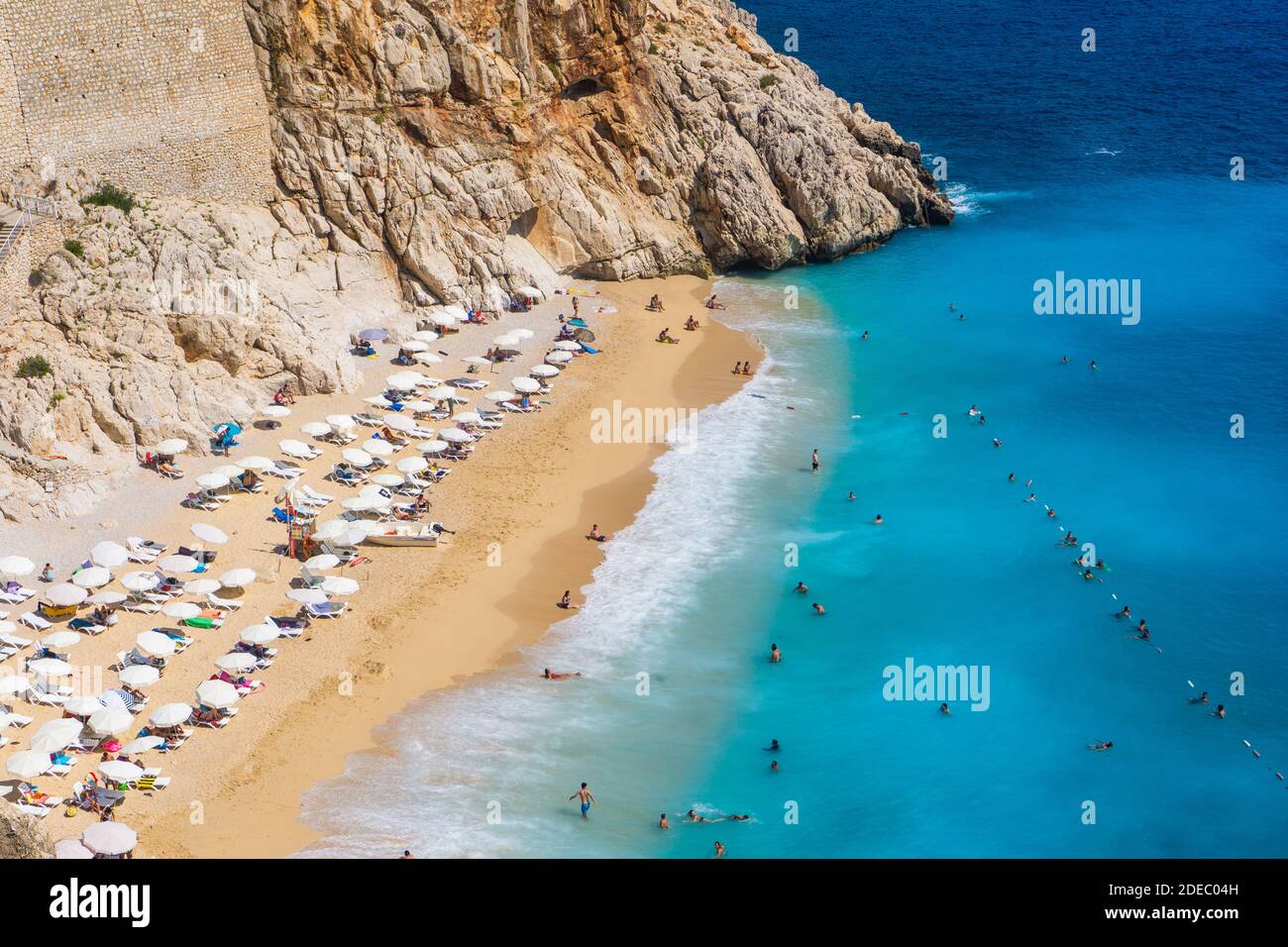 Landscape of Kaputas Beach in Kas, Kalkan, Antalya, Turkey. Lycian way. Summer and holiday concept Stock Photo