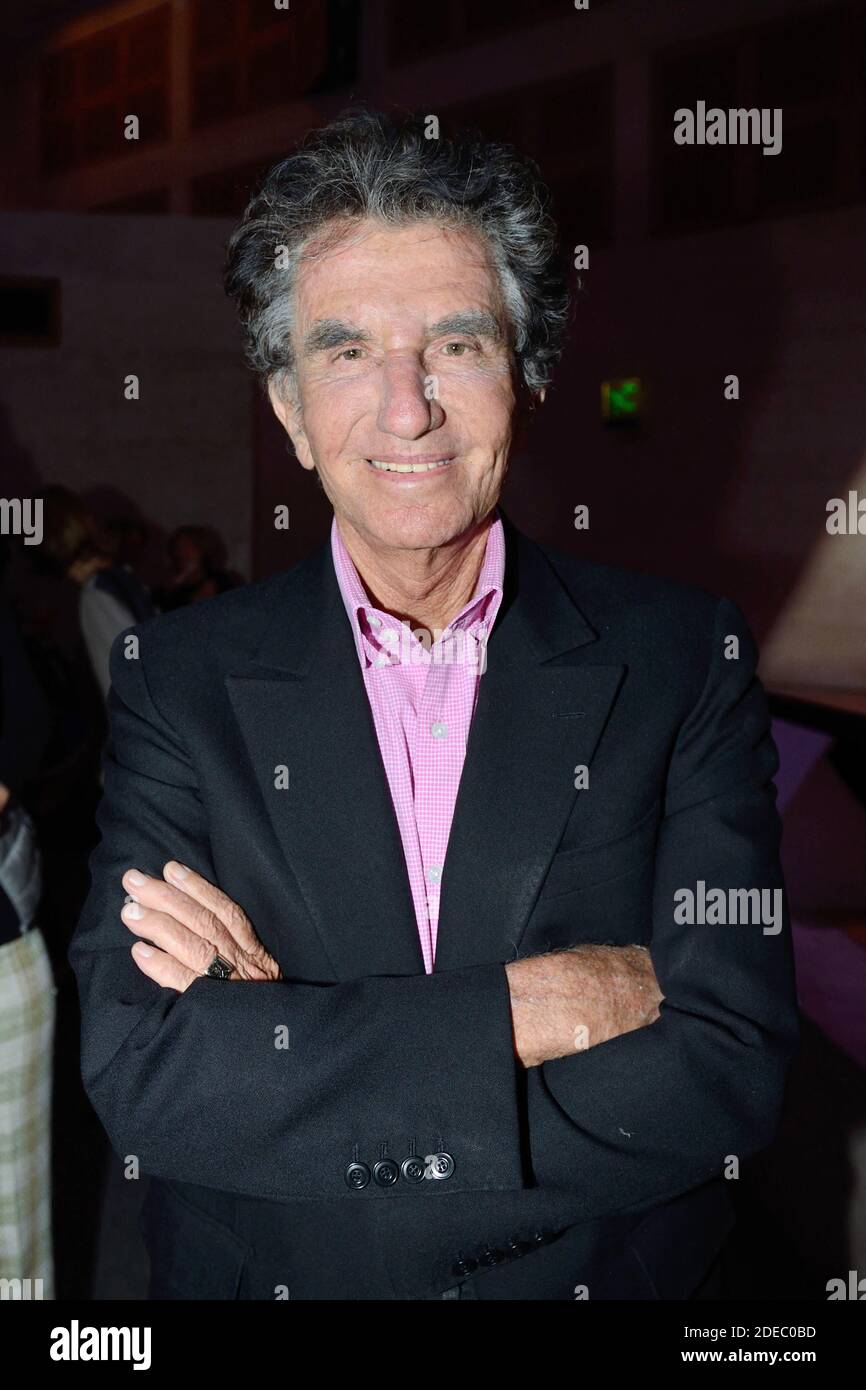 Jack Lang attending the 'JR au Louvre & Le Secret de la Grande Pyramide' : Photographer and artist Jean Rene, aka JR, creates a monumental Piece of Art on the scale of Napoleon Court of the Louvre Museum on March 29, 2019 in Paris, France. As part of the celebrations of the 30th anniversary of the Louvre Pyramid, the street artist JR proposes a giant collage to bring out the Pyramid of the Louvre by revealing the foundations of the Napoleon courtyard where it is erected. Photo by Aurore Marechal/ABACAPRESS.COM Stock Photo