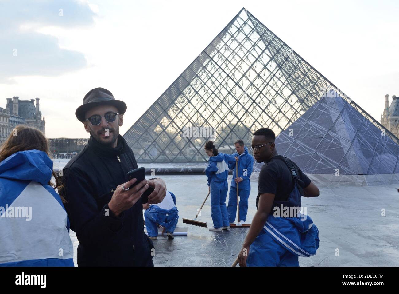 JR - Preparations of the installation of French contemporary artist and ...