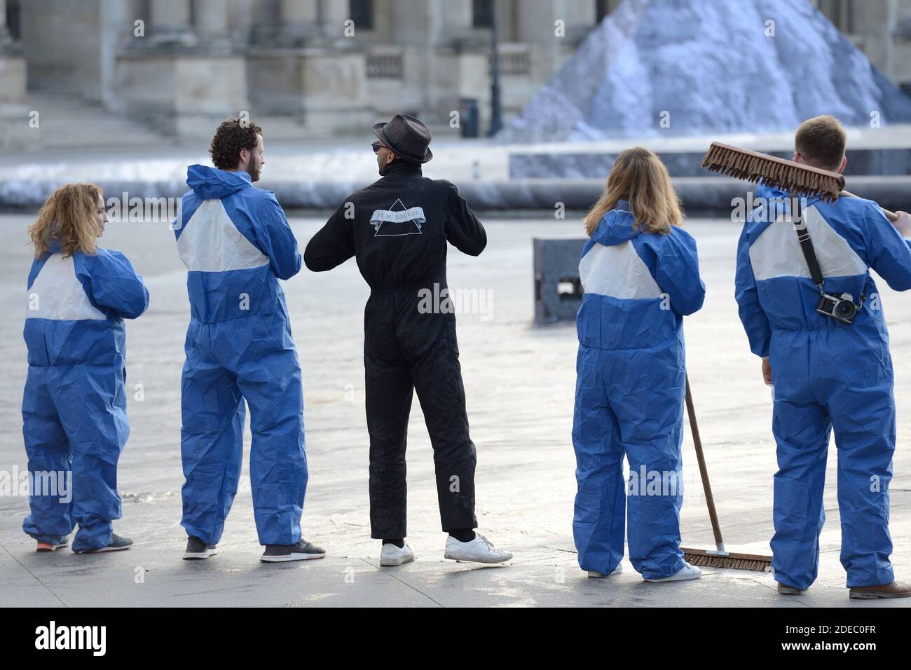 JR - Preparations of the installation of French contemporary artist and ...