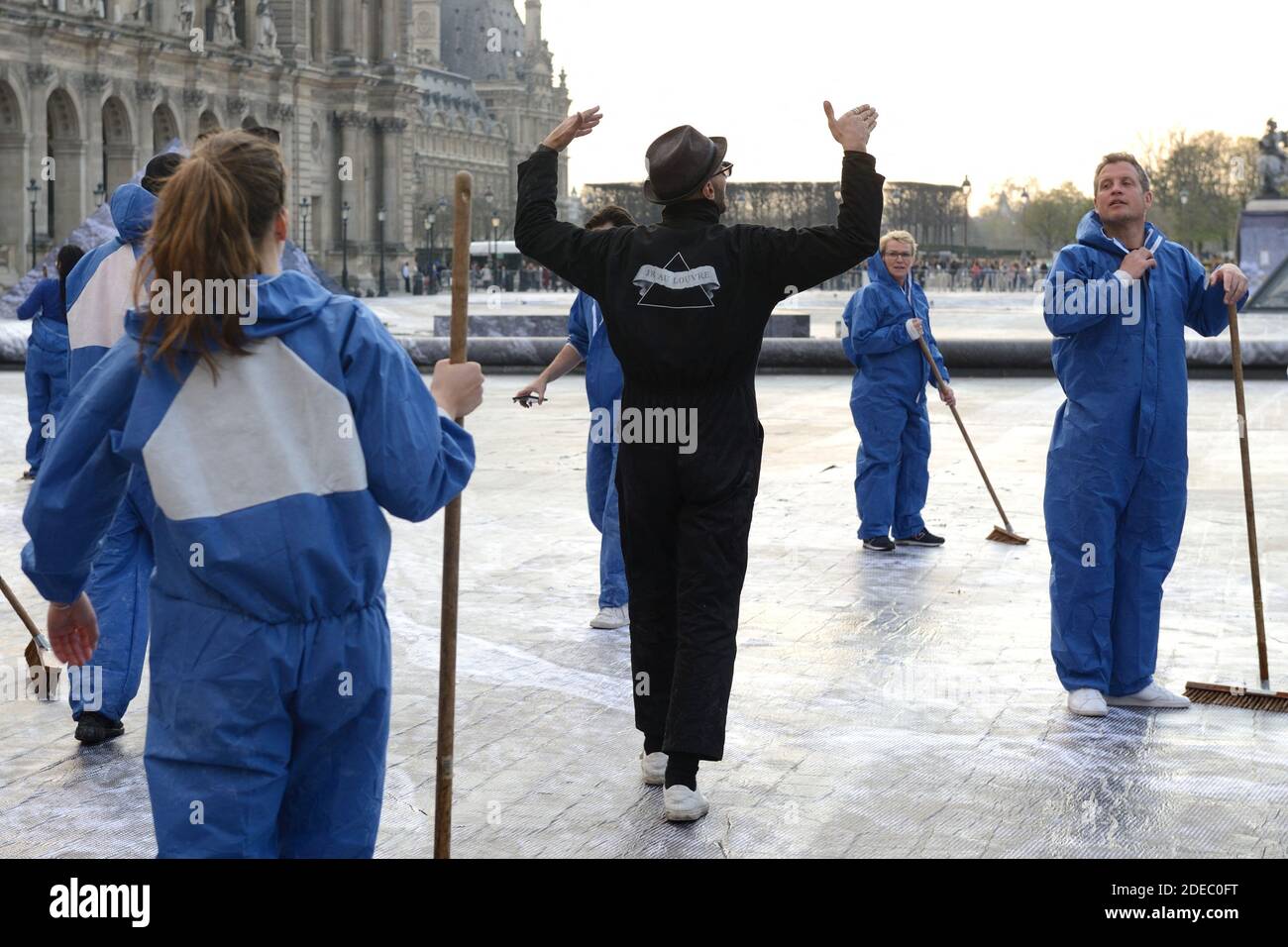 JR - Preparations of the installation of French contemporary artist and ...