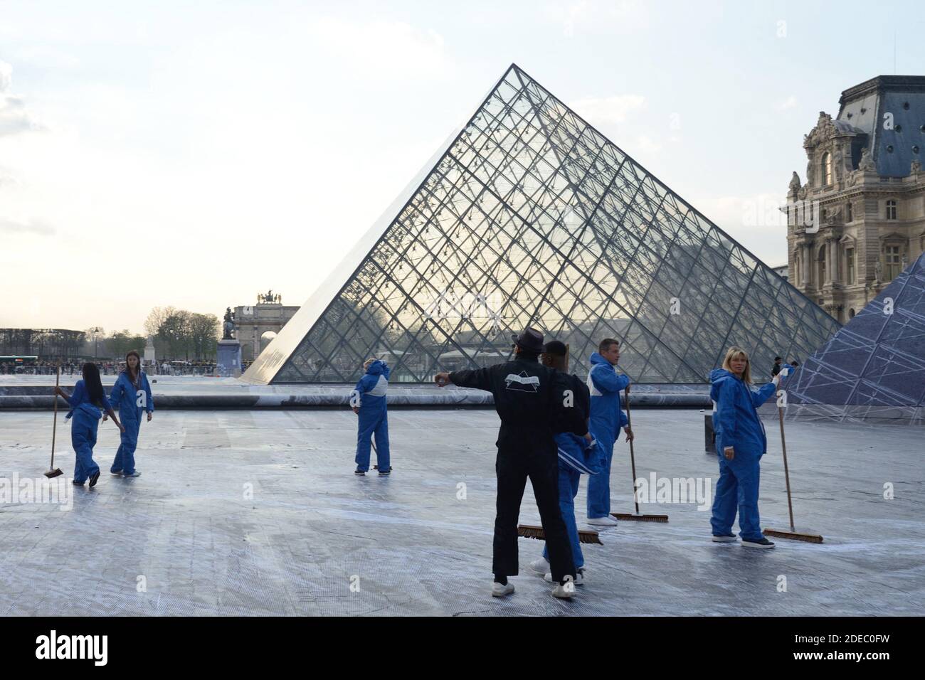 JR - Preparations of the installation of French contemporary artist and ...