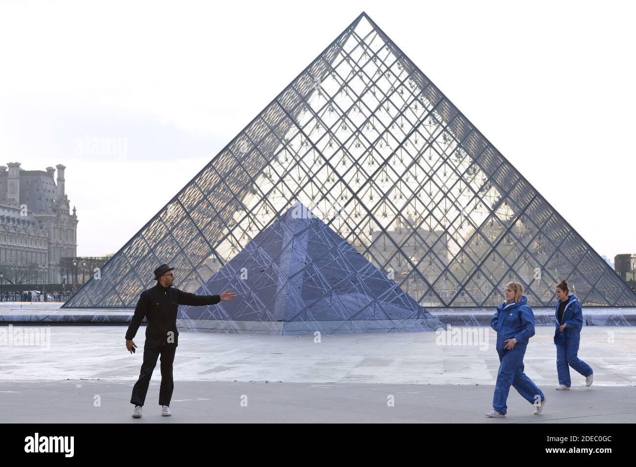JR - Preparations of the installation of French contemporary artist and ...