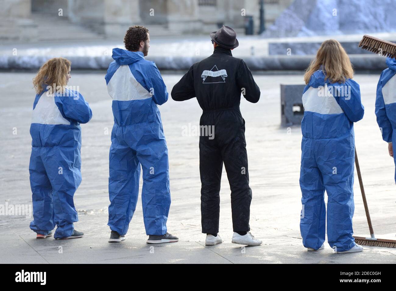 JR - Preparations of the installation of French contemporary artist and ...