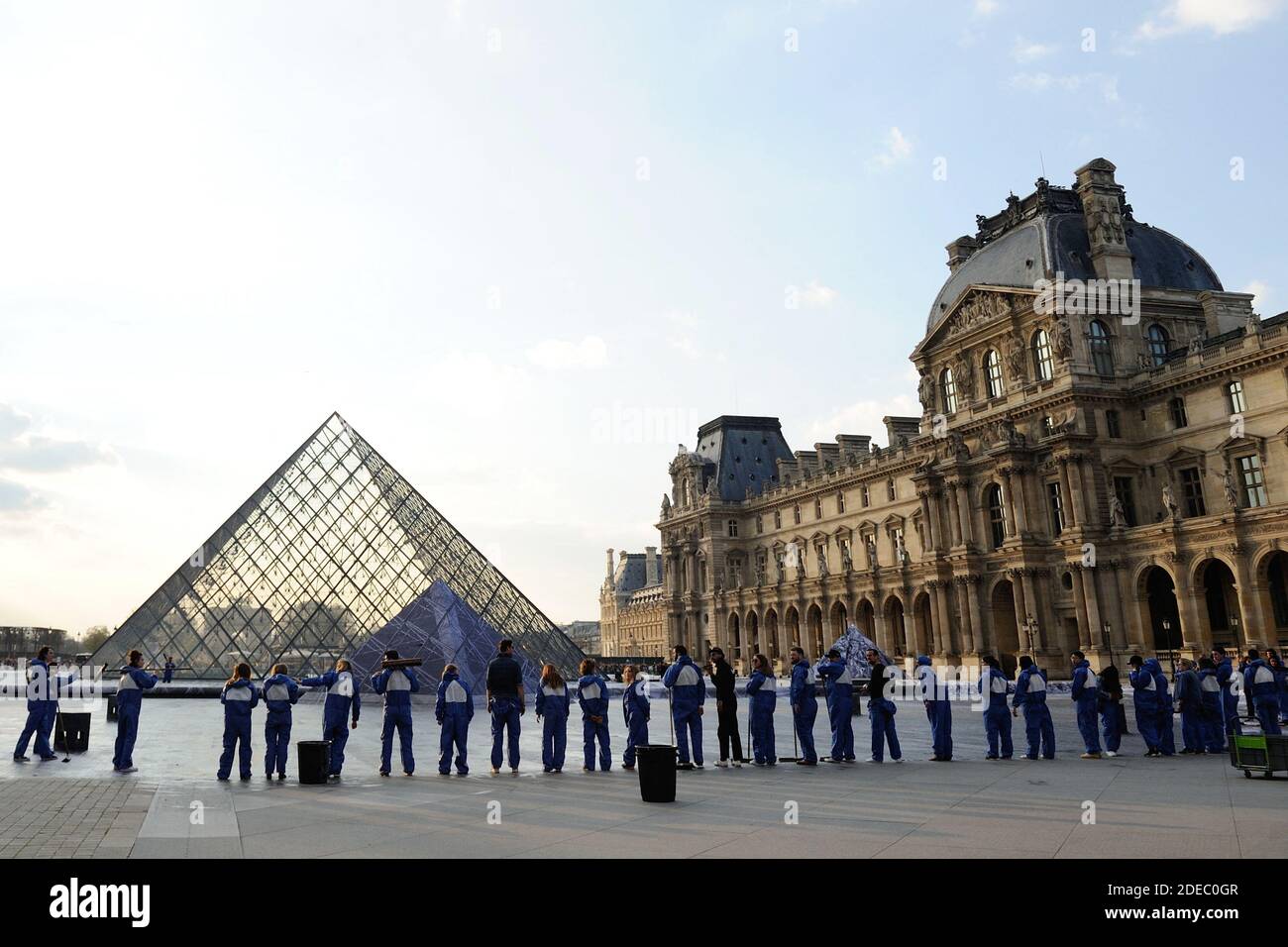 JR - Preparations of the installation of French contemporary artist and ...