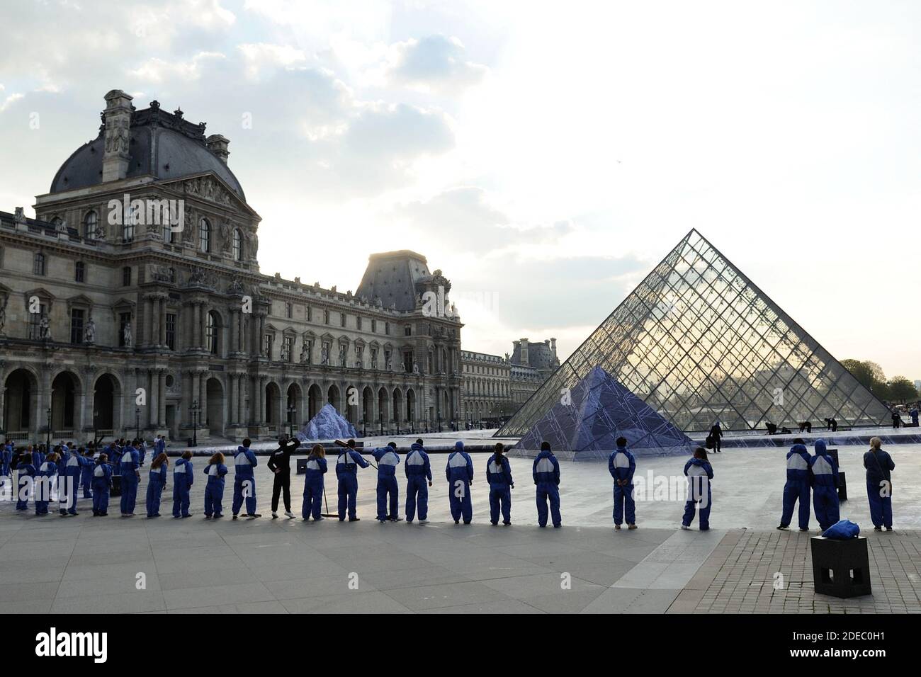 JR - Preparations of the installation of French contemporary artist and ...