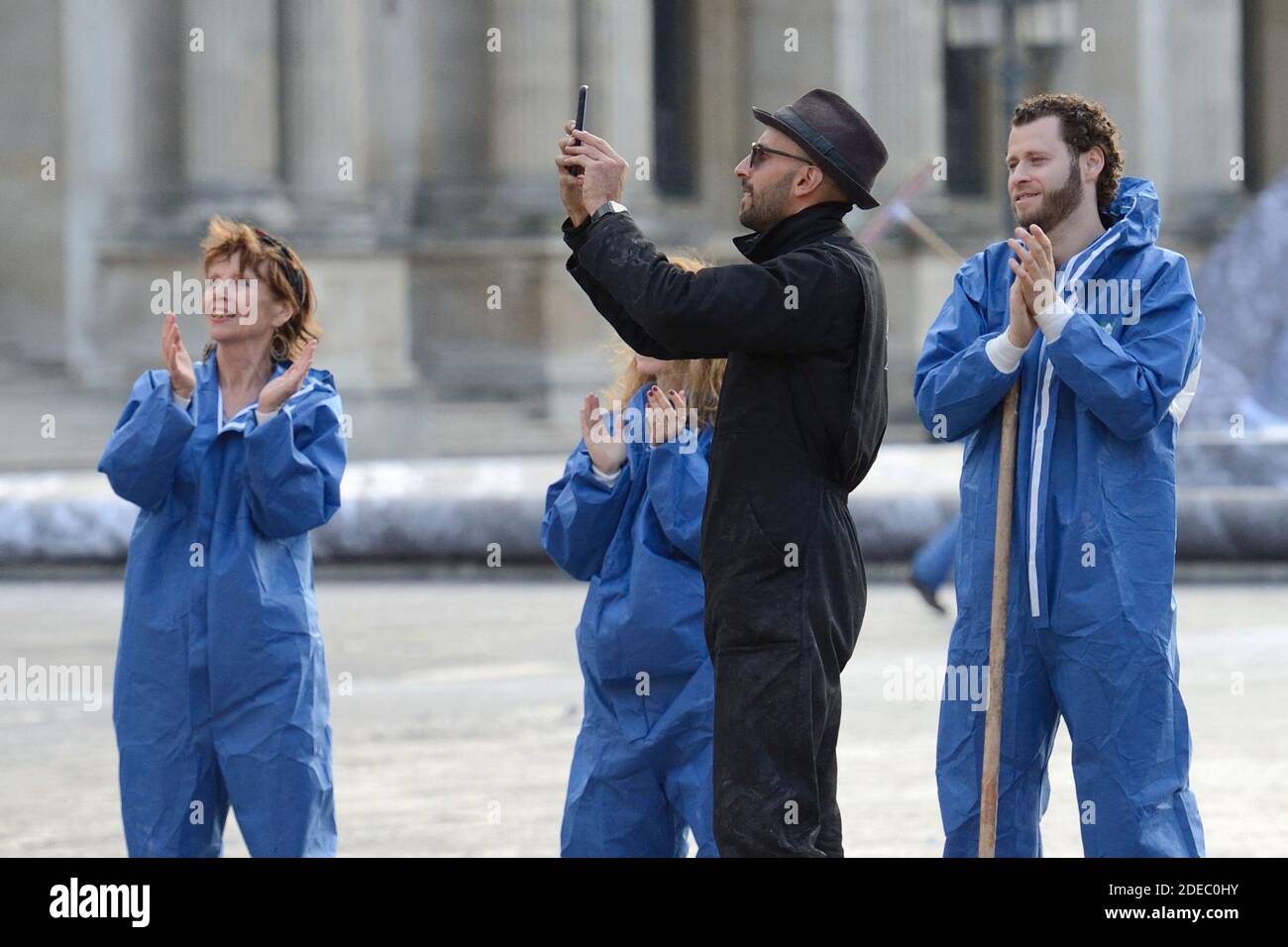 JR - Preparations of the installation of French contemporary artist and ...