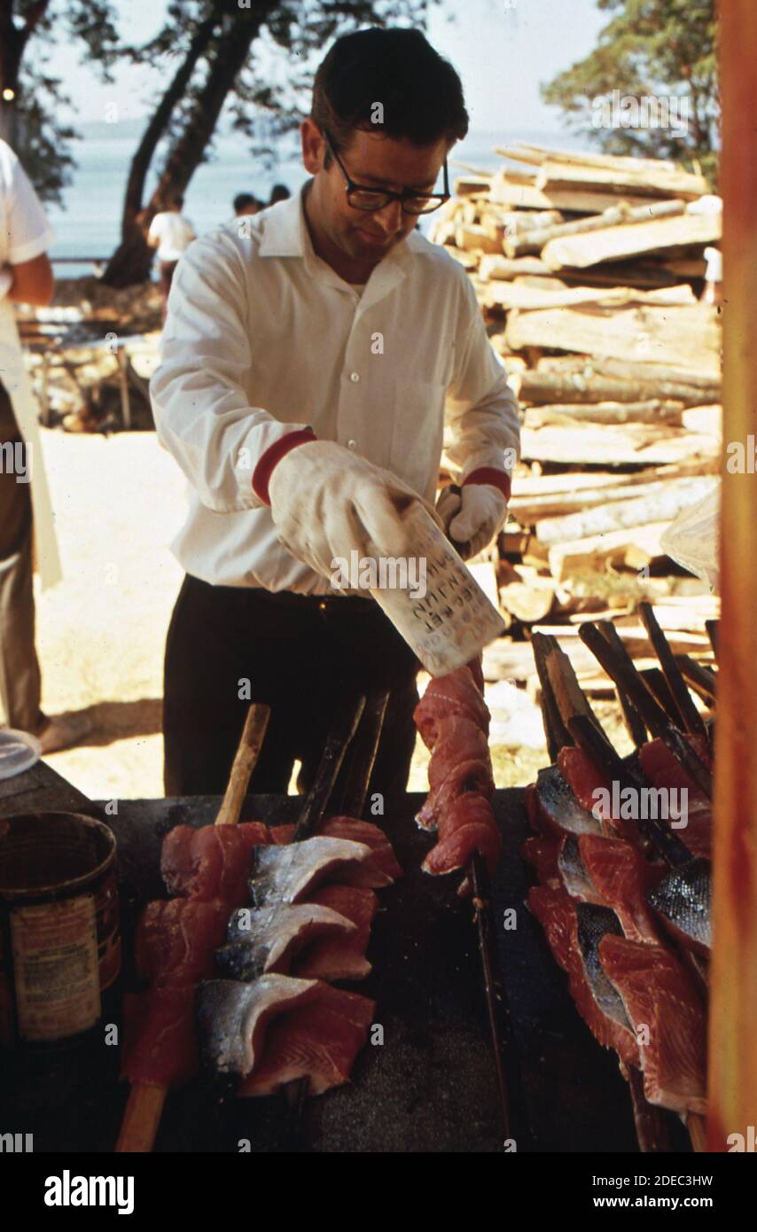 1970s Photos (1972) Salmon bake; held by community of Browns Point to