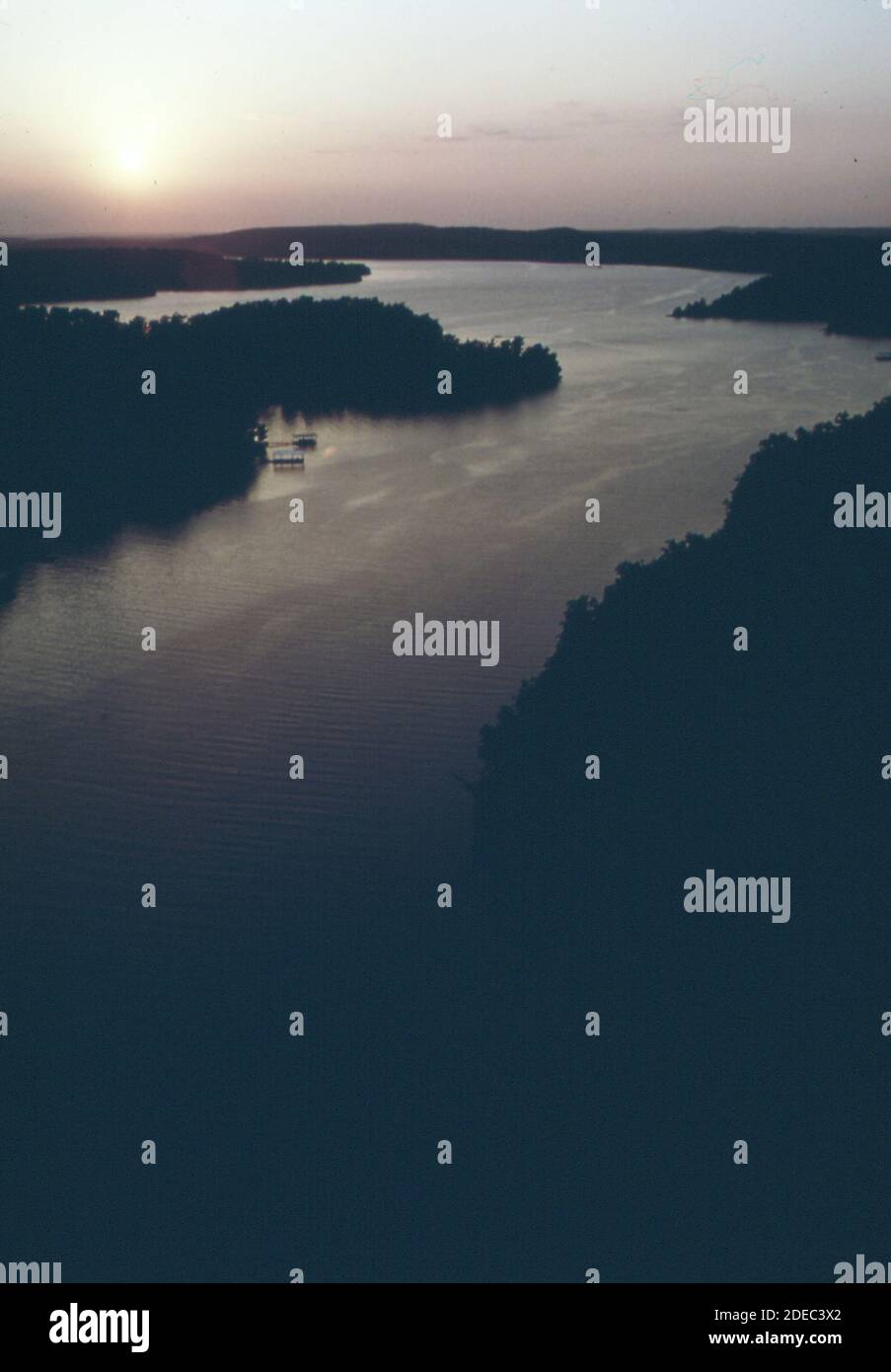 1970s Photos (1973) Sunsets on an inlet off the main Osage Arm of