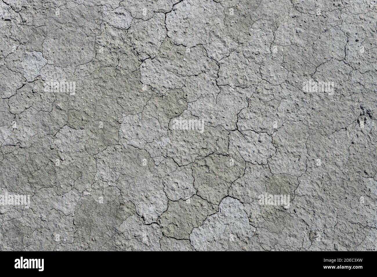 Cracked and dried clay soil appearance. Global warming. Stock Photo