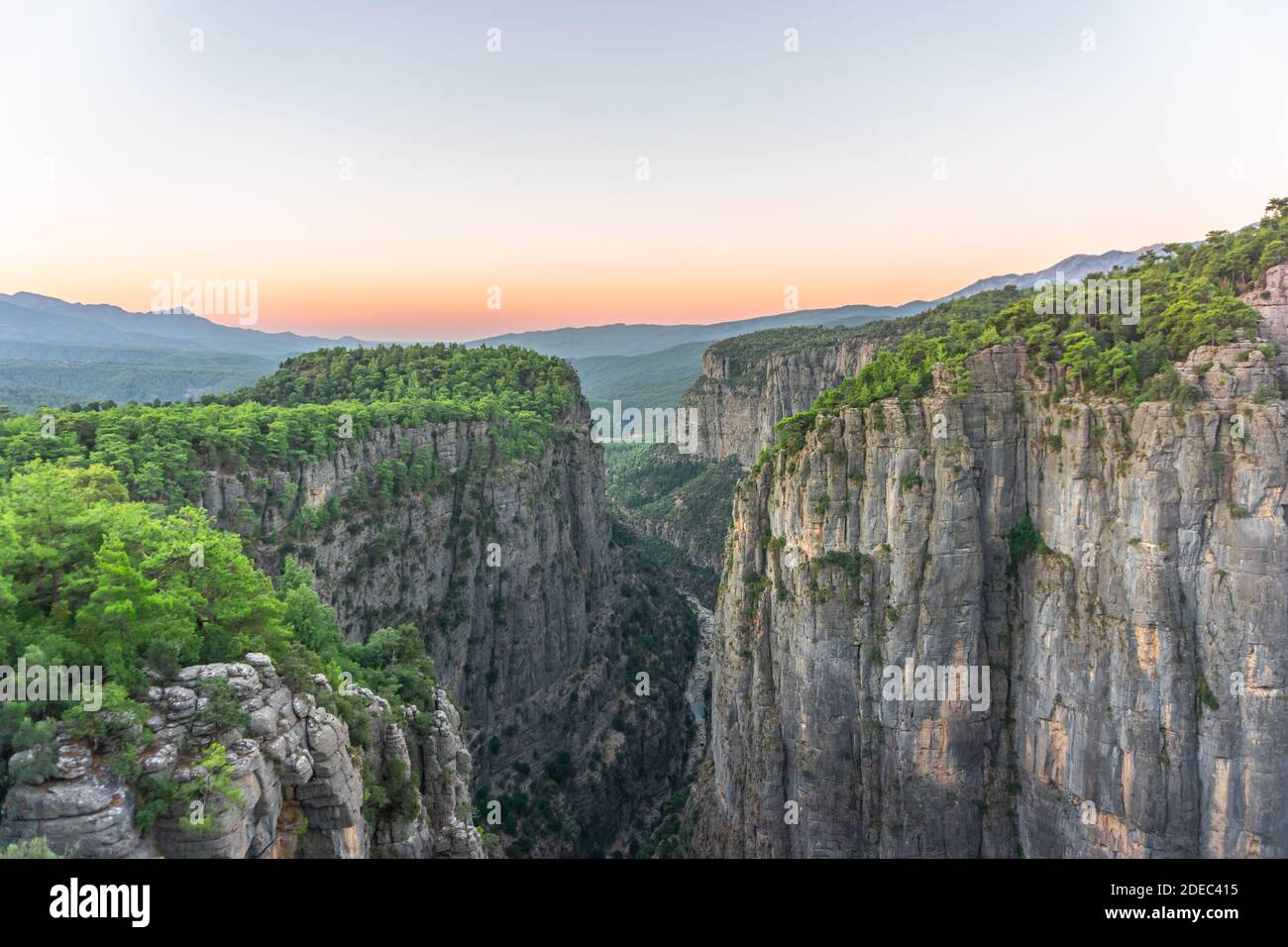 Tazi Canyon (Wisdom Valley or Bilgelik Vadisi) in Manavgat, Antalya, Turkey. Great valley. Stock Photo