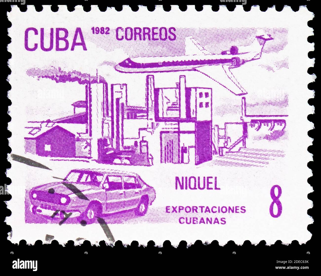 MOSCOW, RUSSIA OCTOBER 25, 2020 Postage stamp printed in Cuba shows Nickel, Exports serie