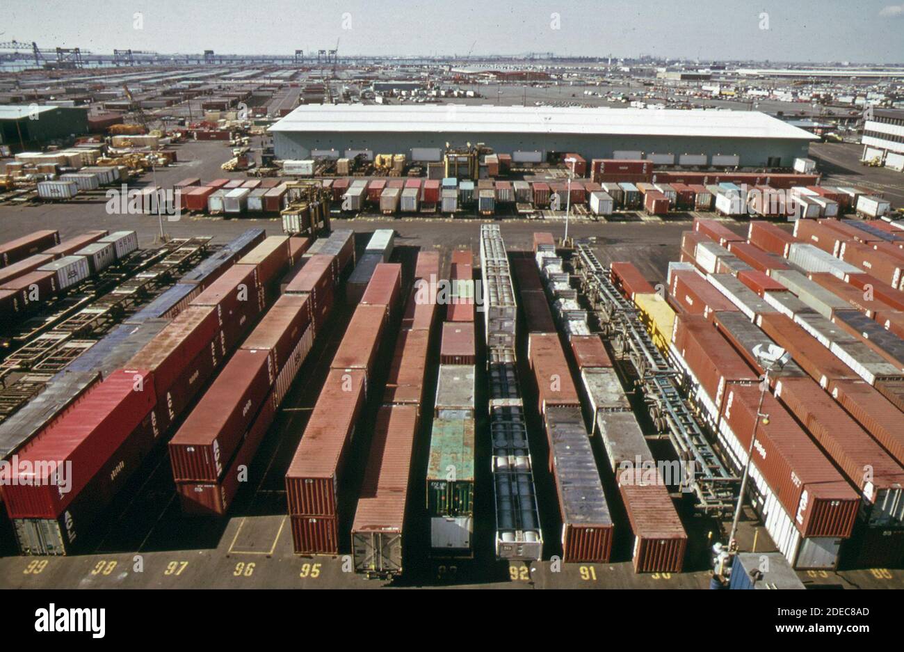 1970s Photo (1974) Shipping containers cover the docks at the port of