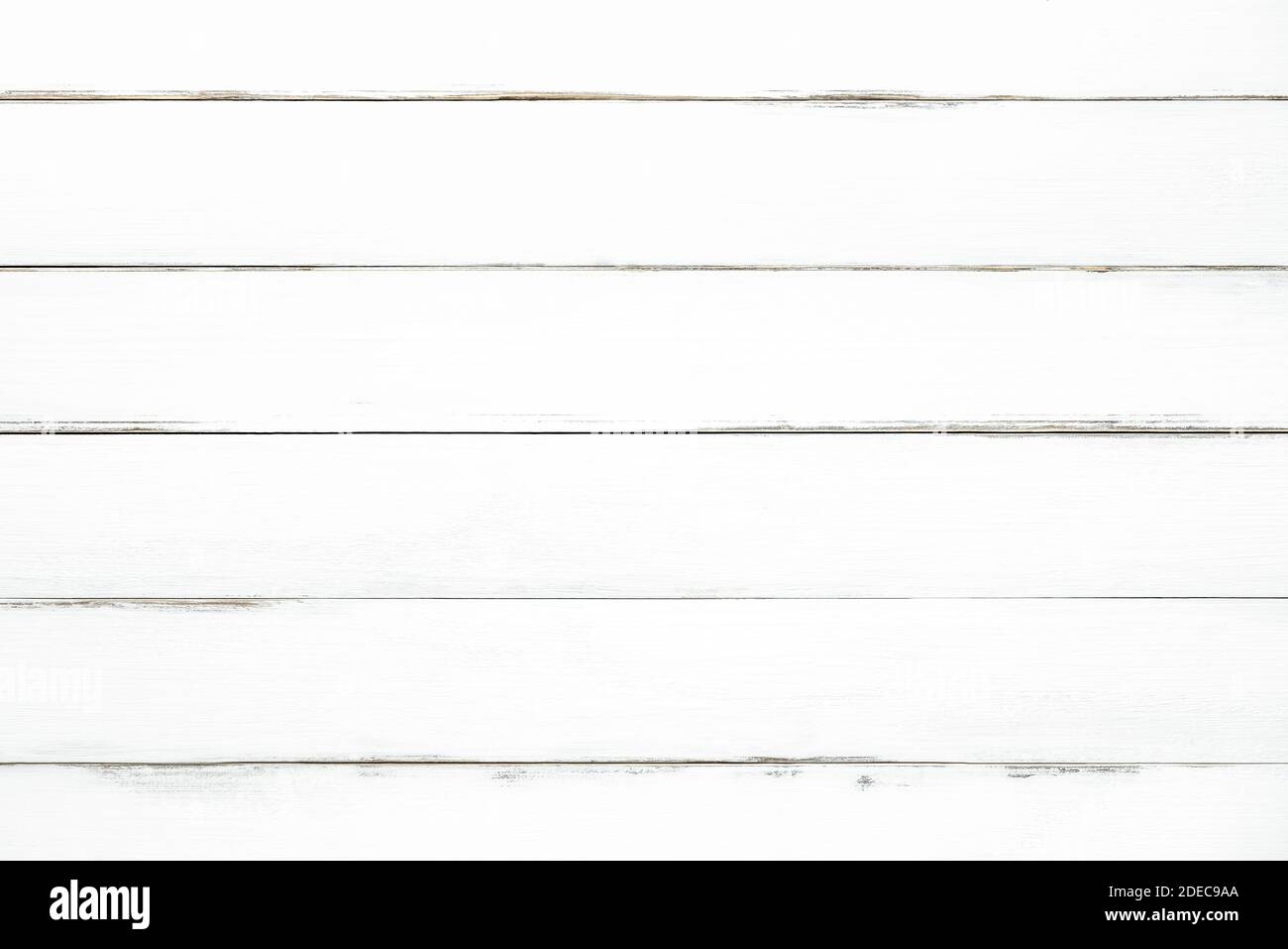 White colored wood panel background top view Stock Photo