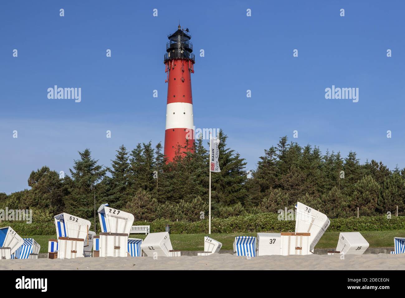 geography / travel, Germany, Schleswig-Holstein, Sylt, lighthouse of Hörnum, Additional-Rights-Clearance-Info-Not-Available Stock Photo