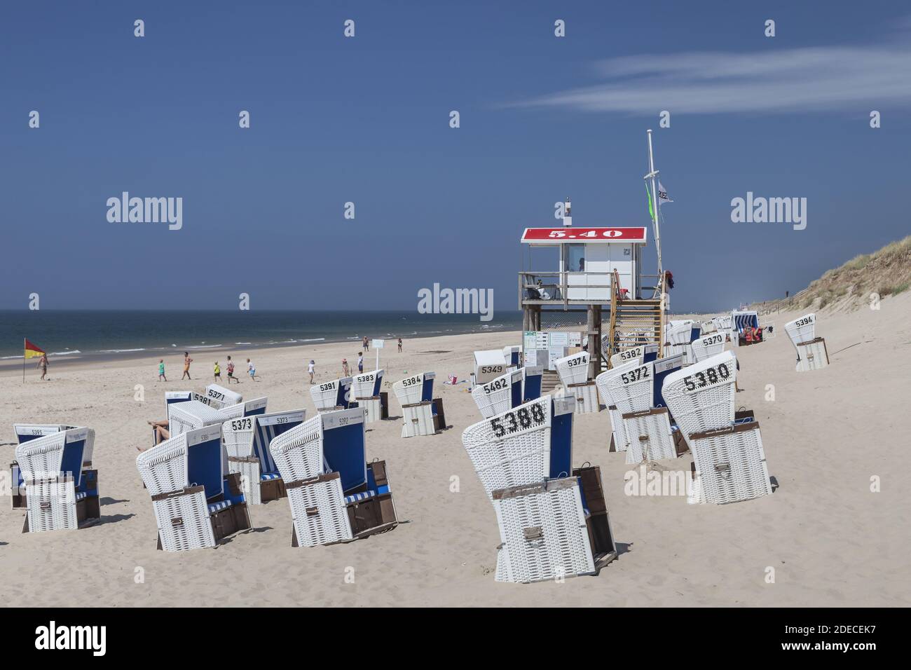 geography / travel, Germany, Schleswig-Holstein, isle Sylt, beach in front of Rantum, Additional-Rights-Clearance-Info-Not-Available Stock Photo
