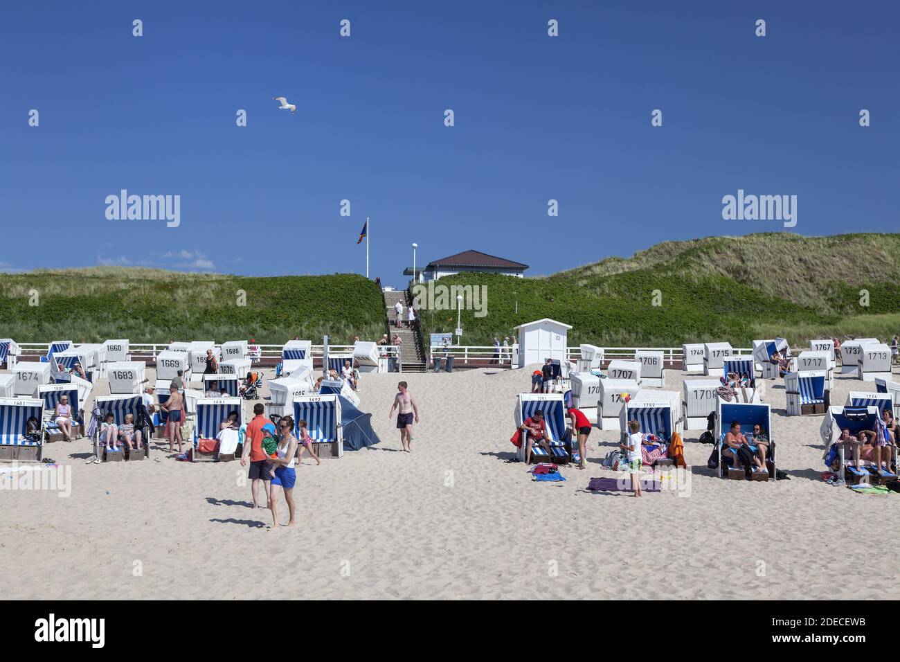 geography / travel, Germany, Schleswig-Holstein, isle Sylt, beach of Westerland, Additional-Rights-Clearance-Info-Not-Available Stock Photo