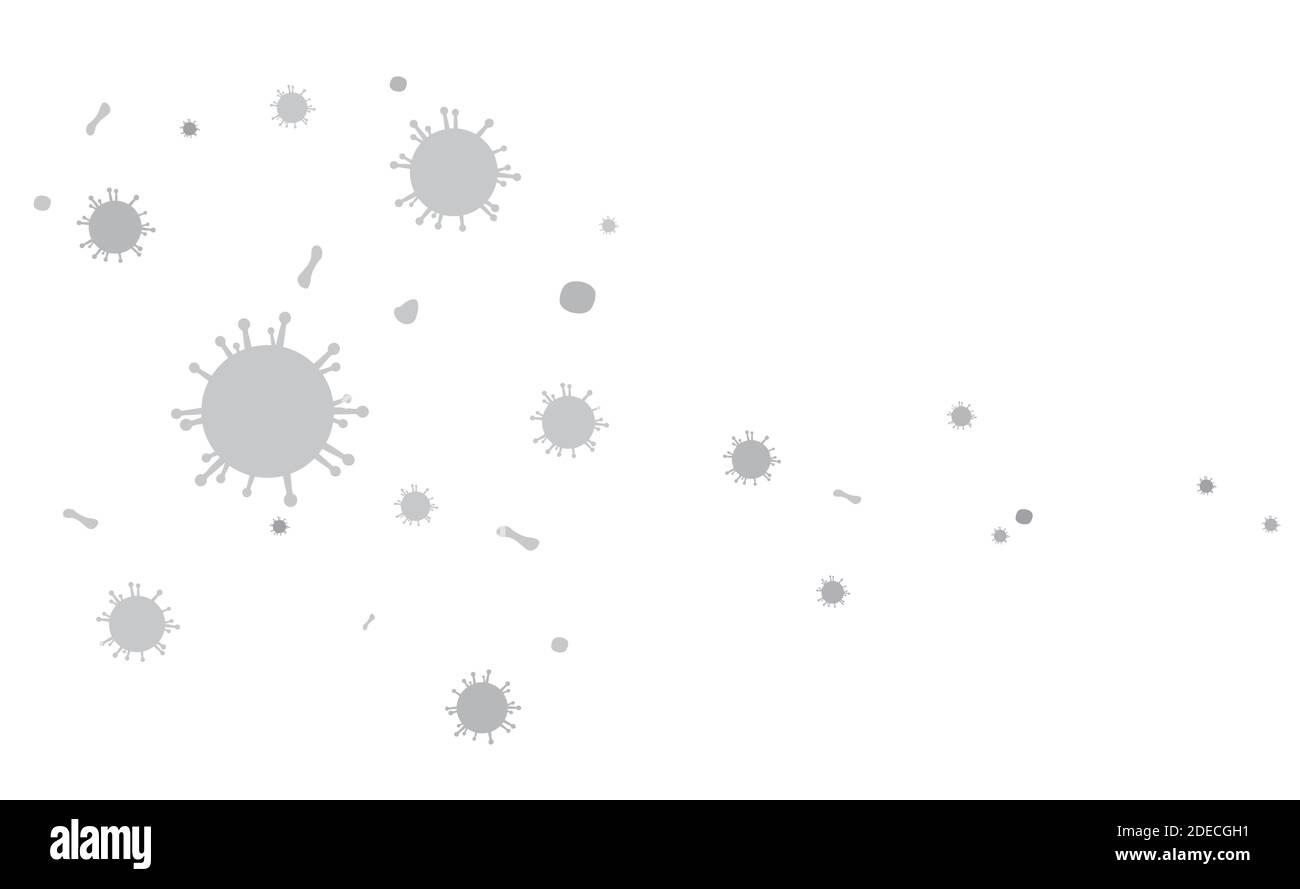 Coronavirus cells on the white background. Vector. Stock Vector