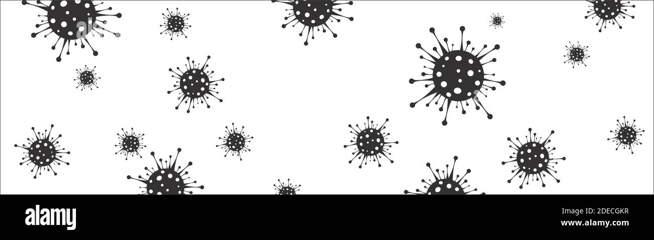 Coronavirus cells on the white background. Vector. Stock Vector