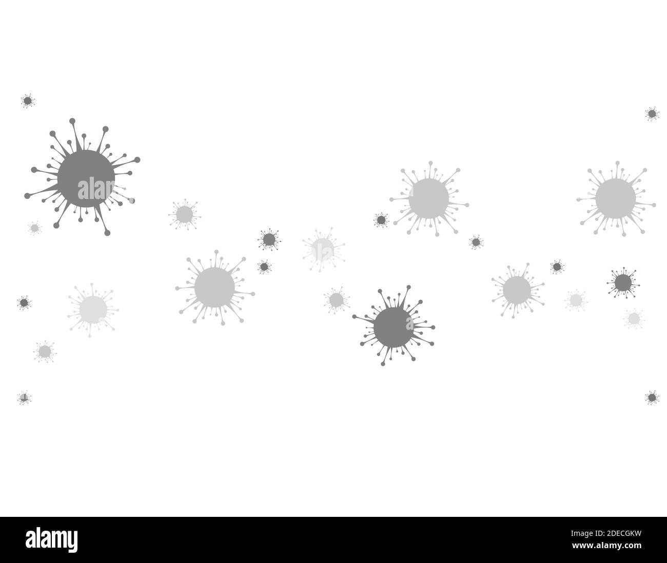 Coronavirus cells on the white background. Vector. Stock Vector