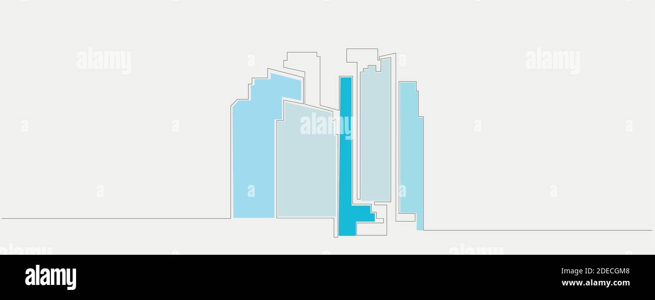 City landscapes line vector illustration Stock Vector Image & Art - Alamy