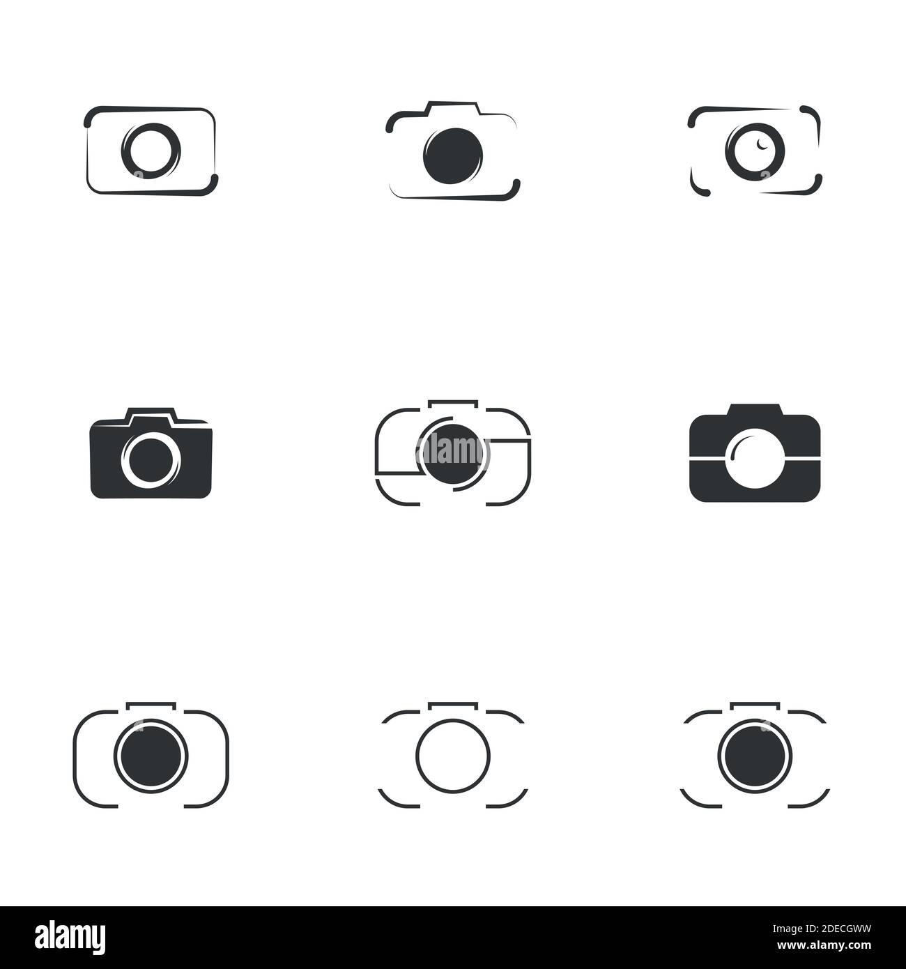 Vector illustration on white background, camera Icon Stock Vector