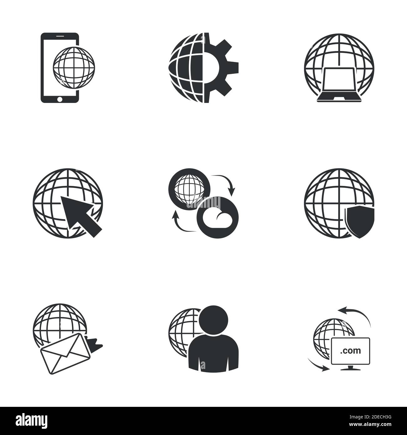 Internet icon. White background Stock Vector Image & Art - Alamy