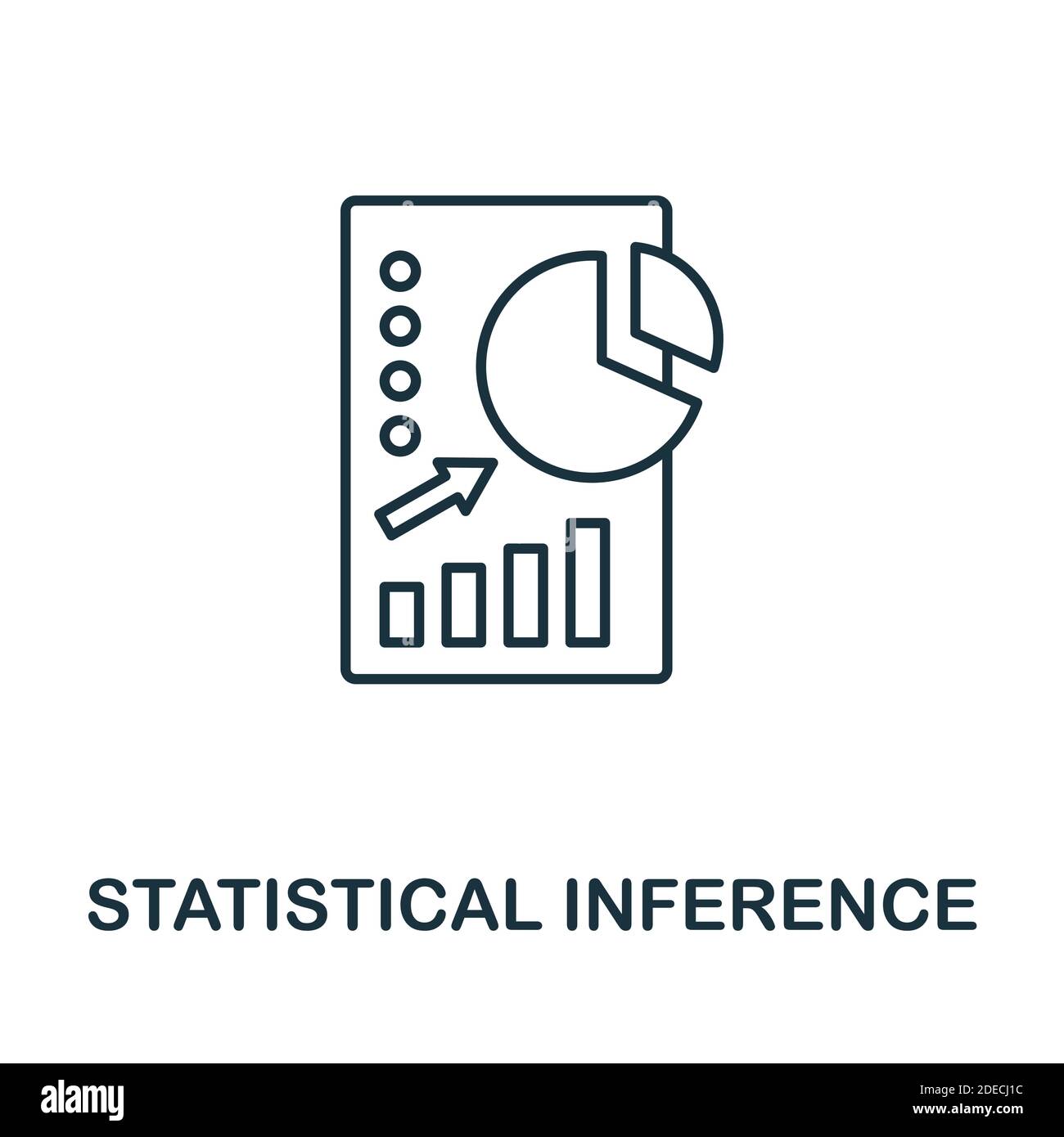 Statistical inference icon line style element from business