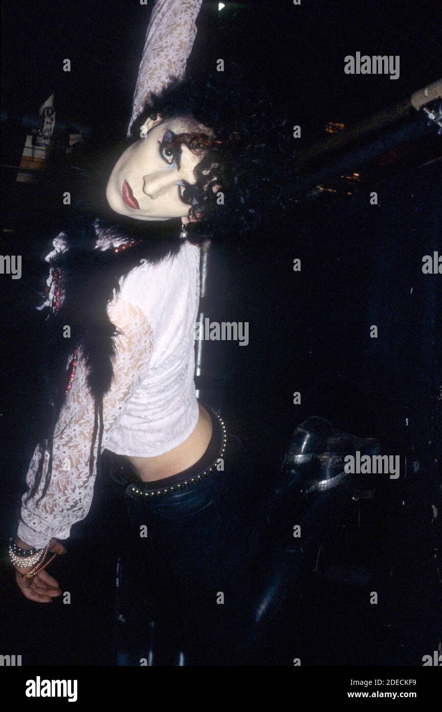 Ollie Wisdom from Specimen at an exclusive photoshoot at the Batcave Club. London, May 9, 1984