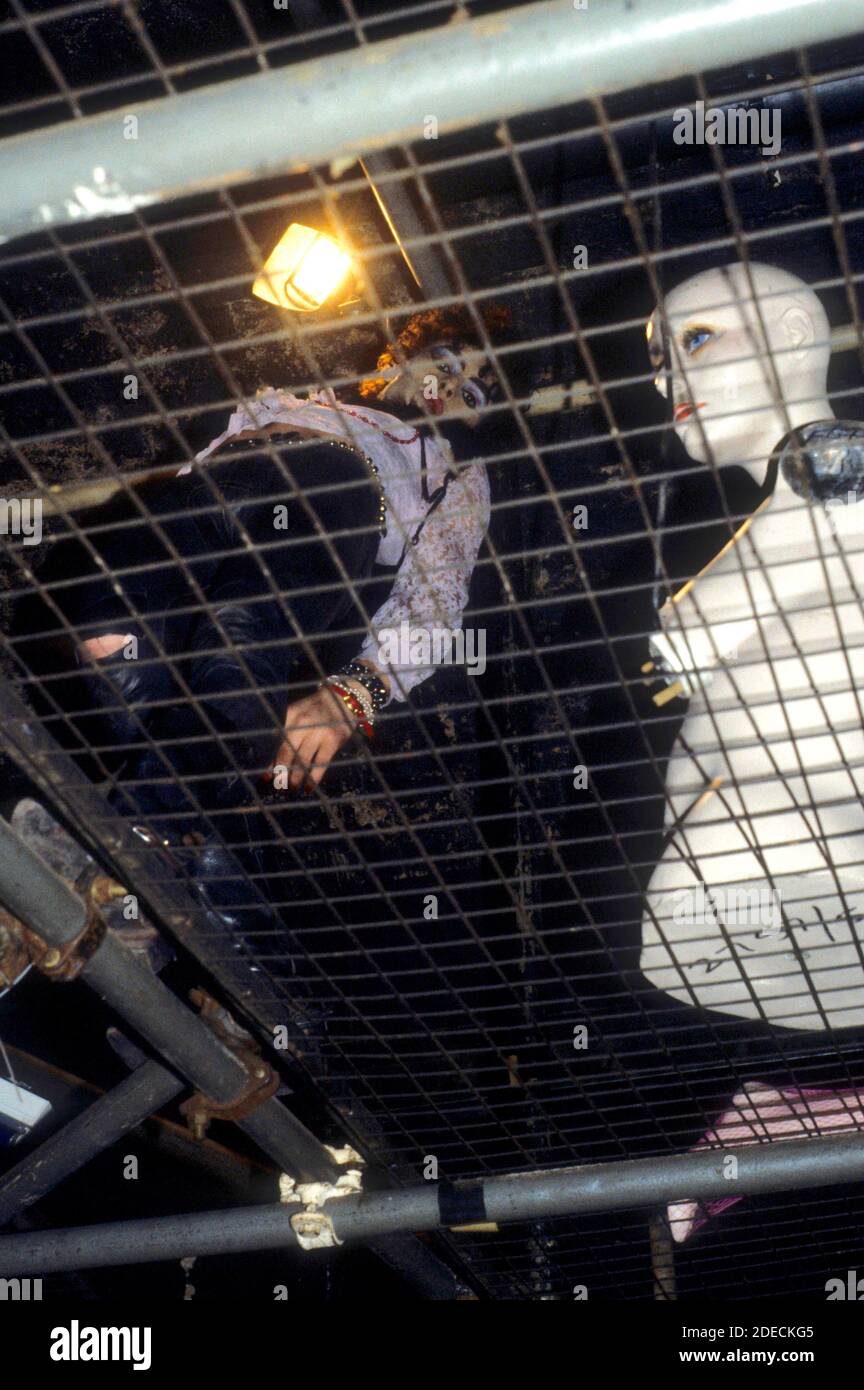 Ollie Wisdom from Specimen at an exclusive photoshoot at the Batcave Club. London, May 9, 1984