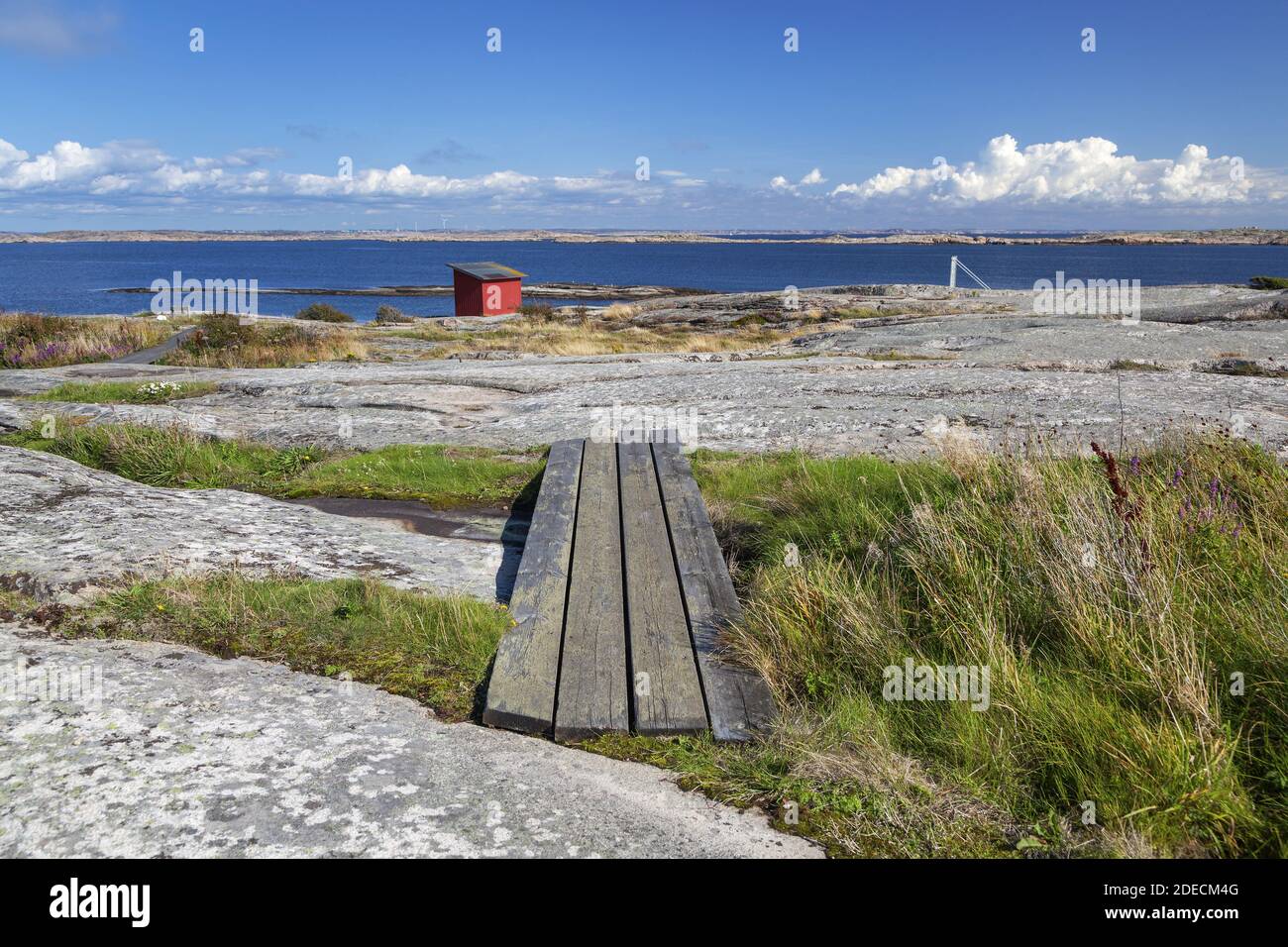 geography / travel, Sweden, Bohuslaen, Smoegen, walk for the ferry dock on the isle Halloe, Vaestra Go, Additional-Rights-Clearance-Info-Not-Available Stock Photo